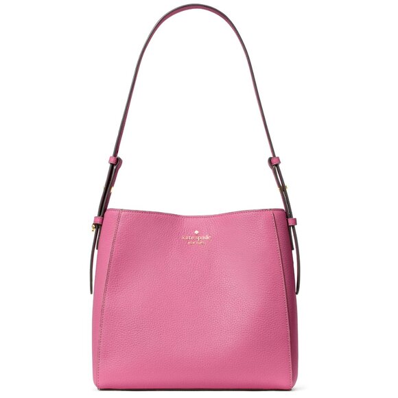 New Kate Spade Juliette Medium Bucket Pebble Leather Nouveau Rose - Picture 1 of 4